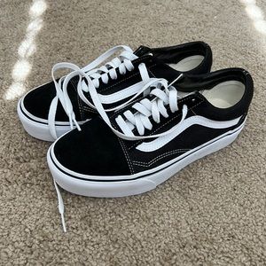 Black Platform Vans